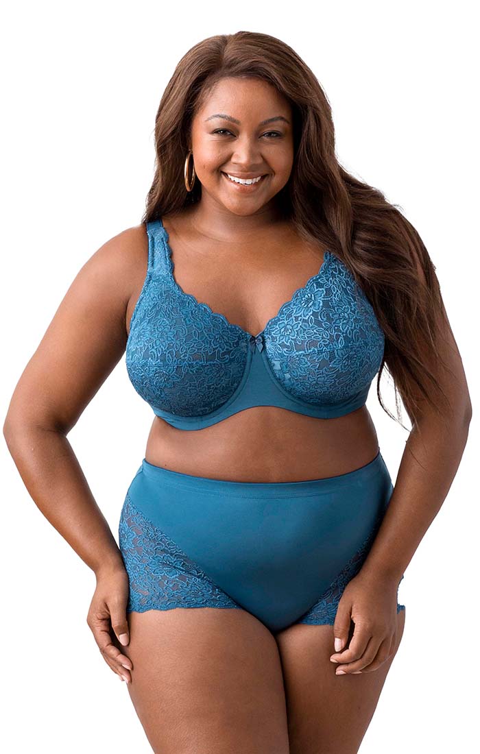 Lacey Curves Cheeky Panty front 3311 Teal