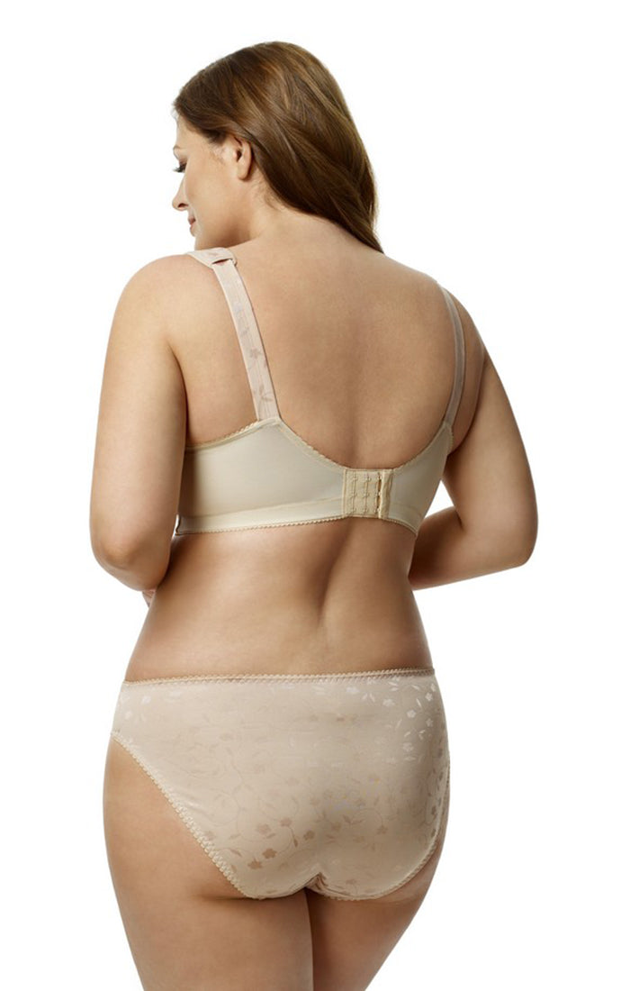 Jacquard full coverage, full support softcup bra