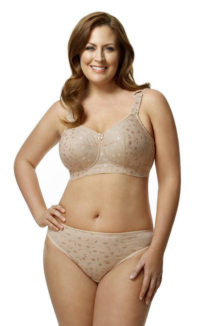 Jacquard full support, full coverage softcup bra