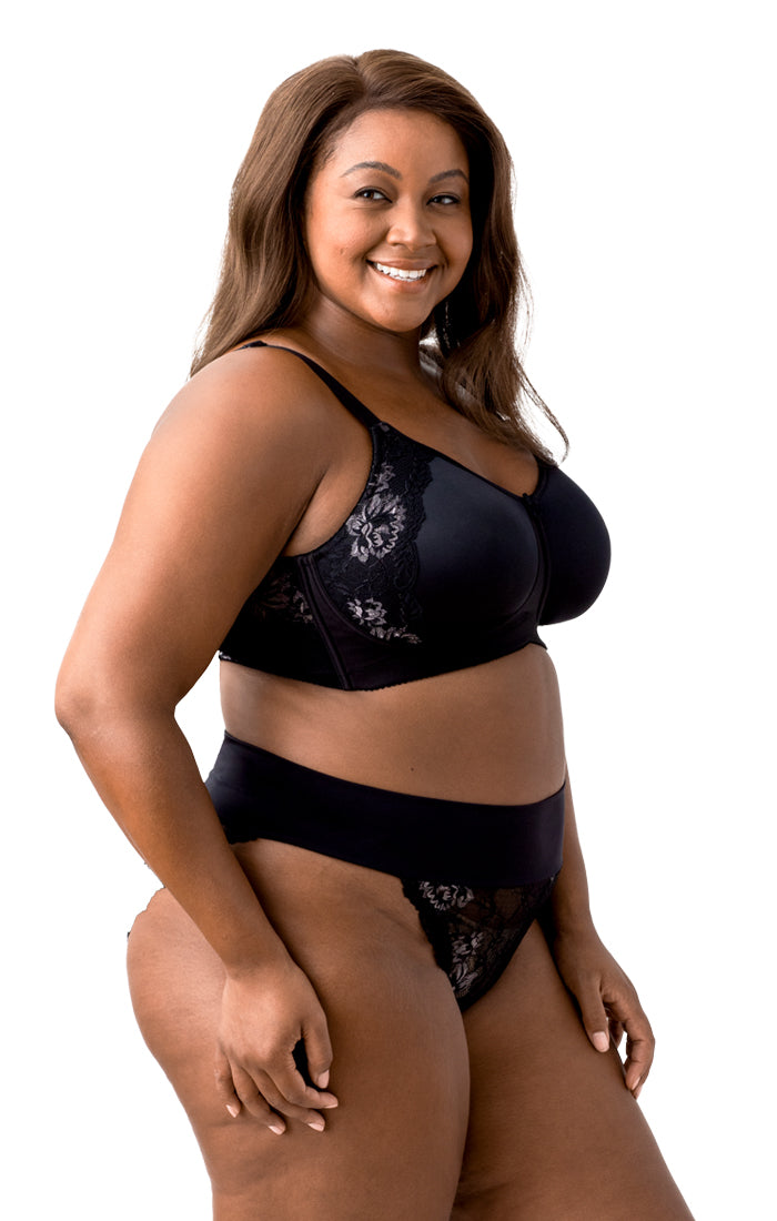 Fancy Smooth Curves Softcup Bra 1903 Black Side view