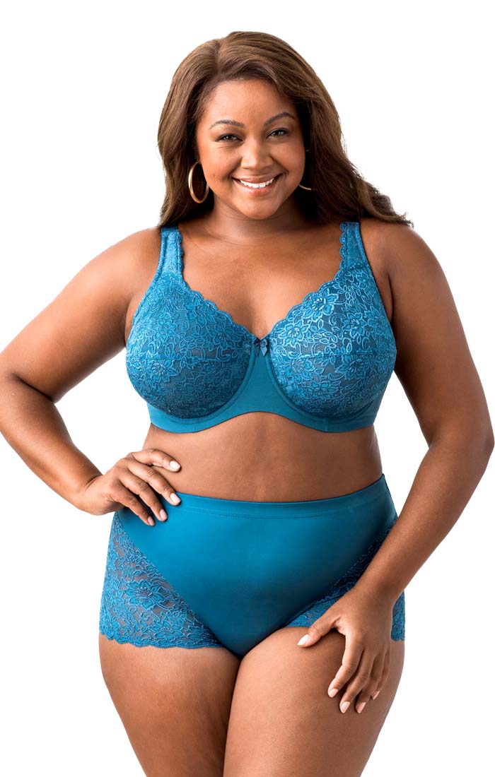 Lacey Curves Underwire Bra 2311 Teal