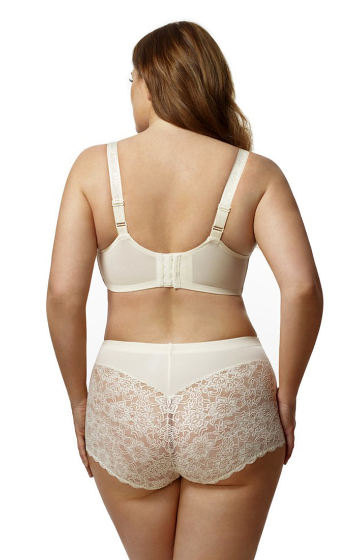 Lacey Curves Underwire Bra back 2311 Ivory