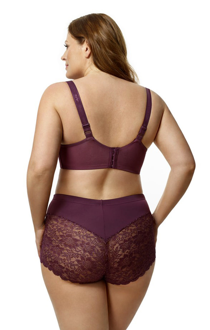 Lacey Curves Underwire Bra  back 2311 Plum