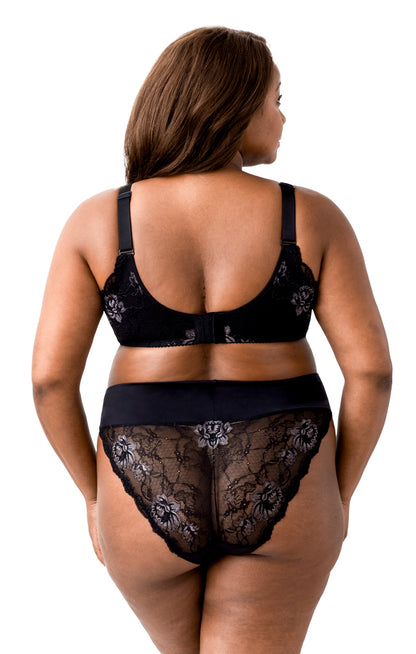 Fancy Smooth Curves Underwire Bra Back view 2911 Black