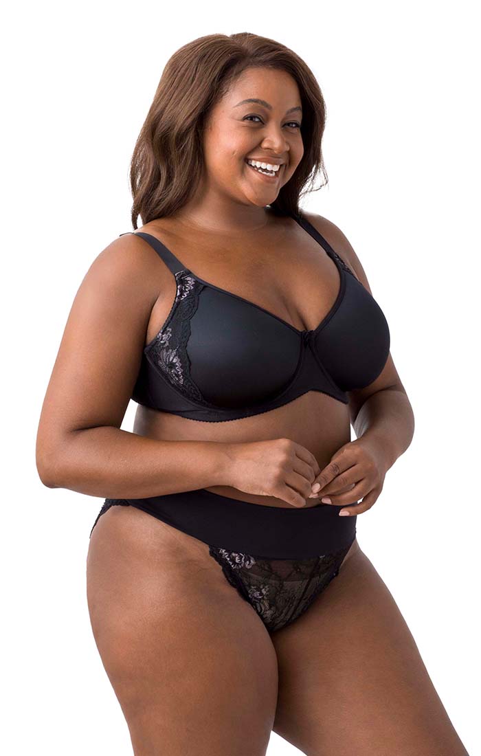 Fancy Smooth Curves Molded Underwire Bra 2911 Black