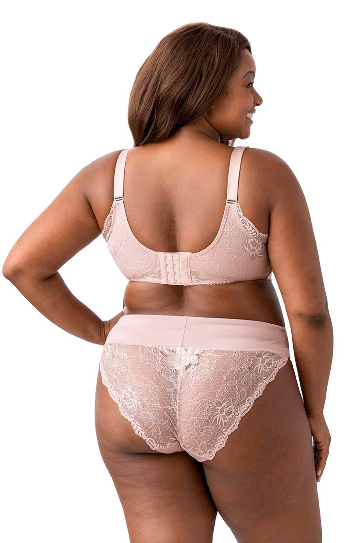 Fancy Smooth Curves Molded Underwire Bra back 2911 Dusty Rose